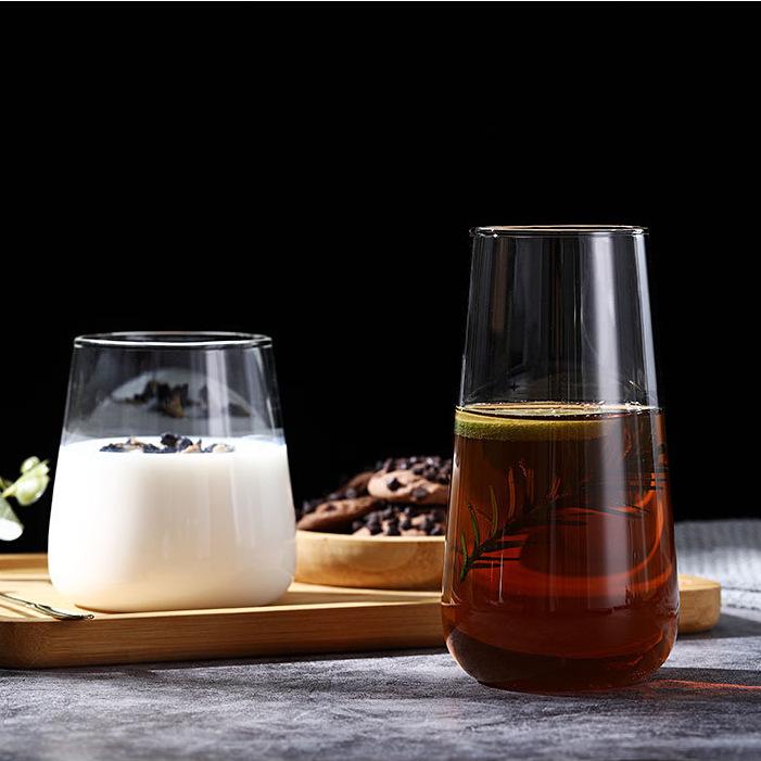 Nordic Style Mount Fuji Whiskey Glass - Transparent, Heat-Resistant, Water Drop Design for Cold Drinks