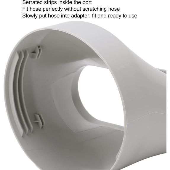 Hilitand Air Conditioner Exhaust Hose Adapter, Dia 5.9in, Oval Vent, Efficient Energy Saving, Serrated Strips, Scratch ABS