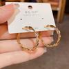 Personalized Fashion Twisted Metal Hoop Earrings For Women Minimalist Light Luxury Jewelry
