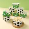 10PCS Soccer Theme Disposable Paper Cups and Bowls Set, Snack Serving for Birthday Baby Shower Party
