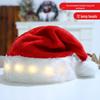 Festive Light-Up Santa Hat for Adults & Kids: Plush, Warm, and Colorful