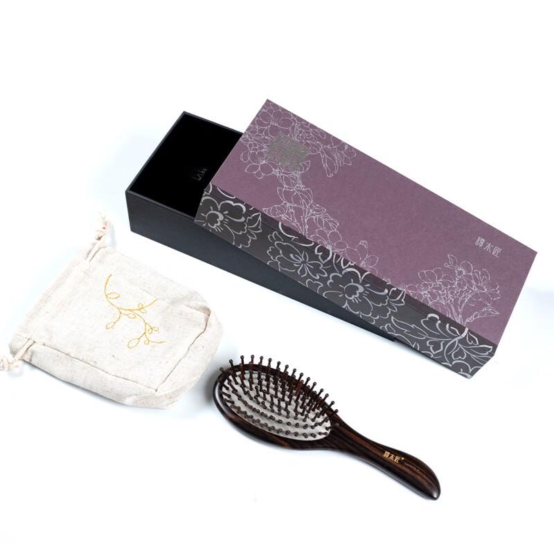 Tan Mujiang HET Air Cushion Black Ebony Massage Comb