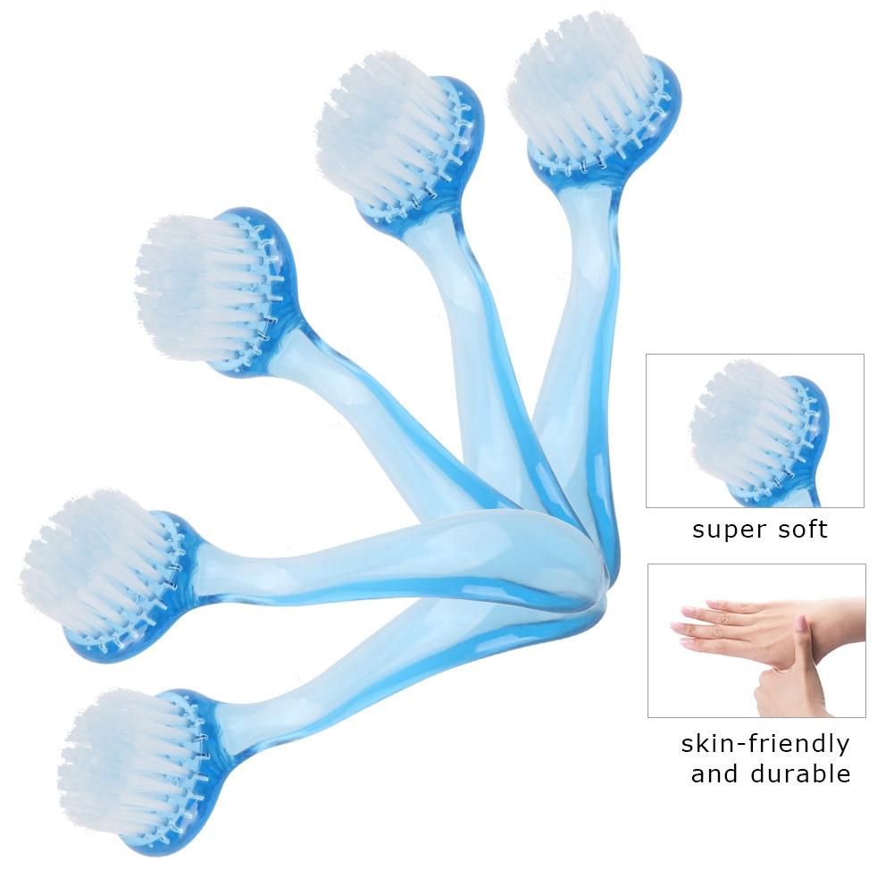 5pcs Soft Nail Dust Cleaning Brush Nail Art Powder Removal Brushes Manicure   Tool White