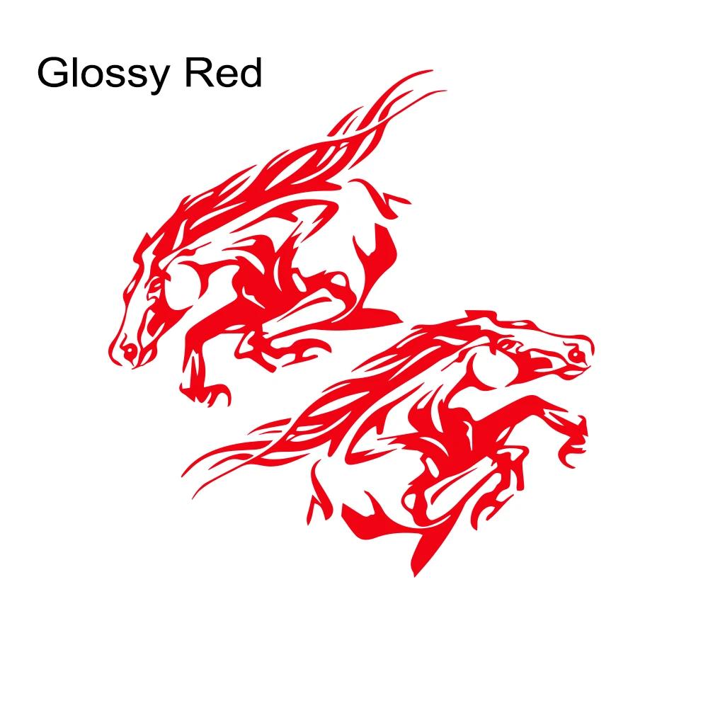 2PCS Car Door Side Stickers Artistic Horse Pattern Vinyl Decals Automotive Tuning Decoration Accessories For Cars Trucks SUVs