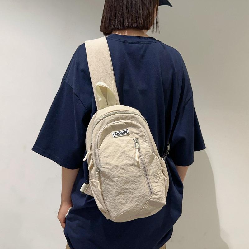 Simple casual breast bag women's trendy brand sports shoulder crossbody small backpack women's versatile large-capacity men's bag