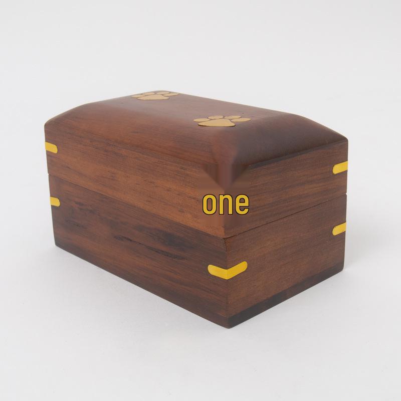 Solid Wood Pet Urn for Cats, Dogs, and Small Animals - Memorial Casket and Cremation Funeral Supplies Pet Urn