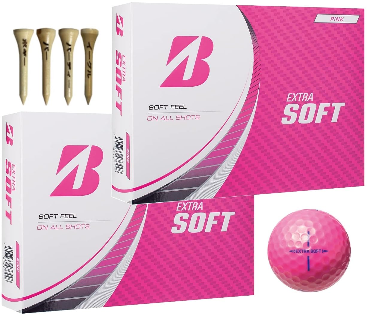 

М яч для гольфу EXTRA SOFT модель 2023 з бонусним десятком (2 рожевий) помаранчевий