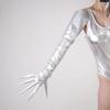 Long Finger Enamel Leather Gloves For Cosplay Event Nails Protection Costume Accessories Arm Sleeves for Halloween Party