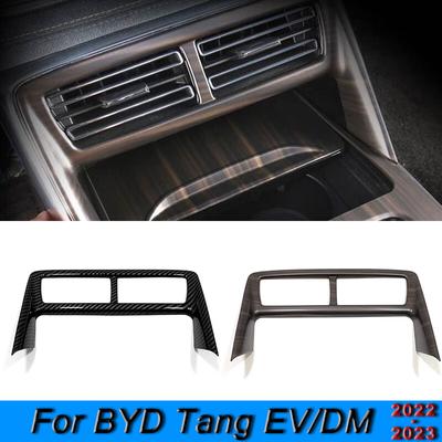 Auto Mittelkonsole Zierleiste Luftauslass Abdeckung Dekoration Für BYD Tang EV/DM 2022 2023 ABS Autostyling Zubehör