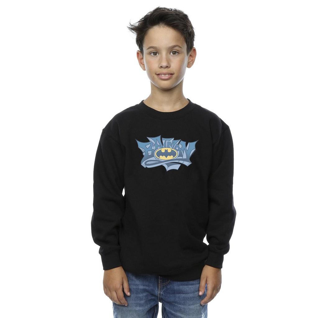 DC Comics Boys Batman Graffiti Logo Sweatshirt
