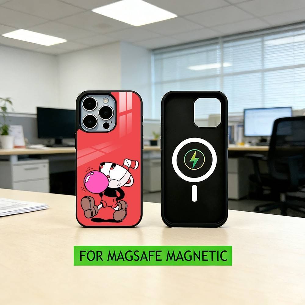 C-Cuphead P-Popular Phone Case For iPhone17,16,15,14,13,12,11 Plus,Pro Magnetic For Magsafe Wireless Charging