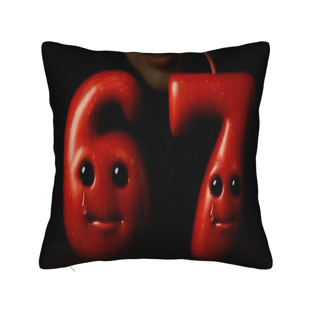 67 Sechs Sieben Italienisches Gehirnfäule Meme Kissenbezüge Lustiger Kissenbezug für Sofa Couch Bett Wohnzimmer Gemütlicher Kissenbezug