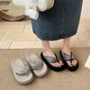 Queen Fan Thick-soled Heightened Flip-flops, Women's Summer Wear with Skirts, Cool Slippers