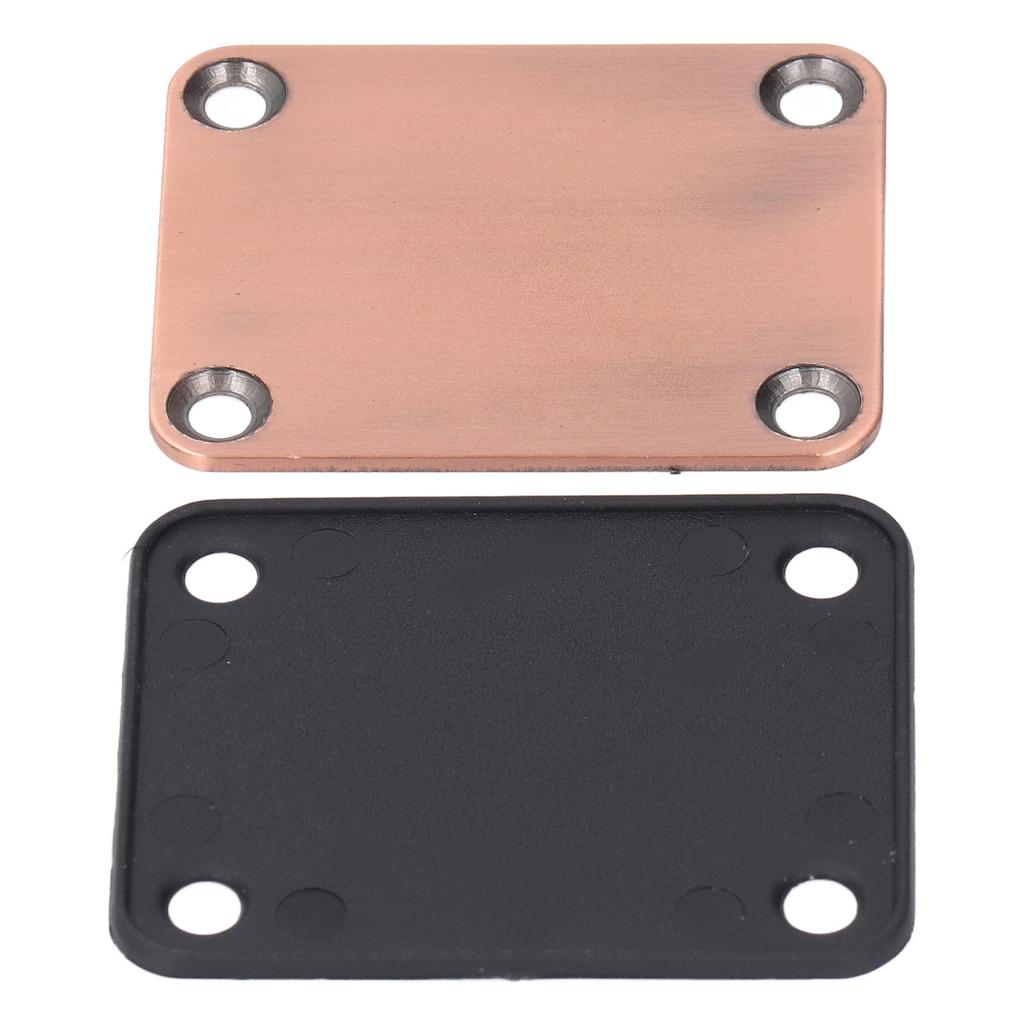 Guitar Neck Plate 4 Bolt with Screws for Telecaster Electric Bass Replacement Supplies Repair Parts