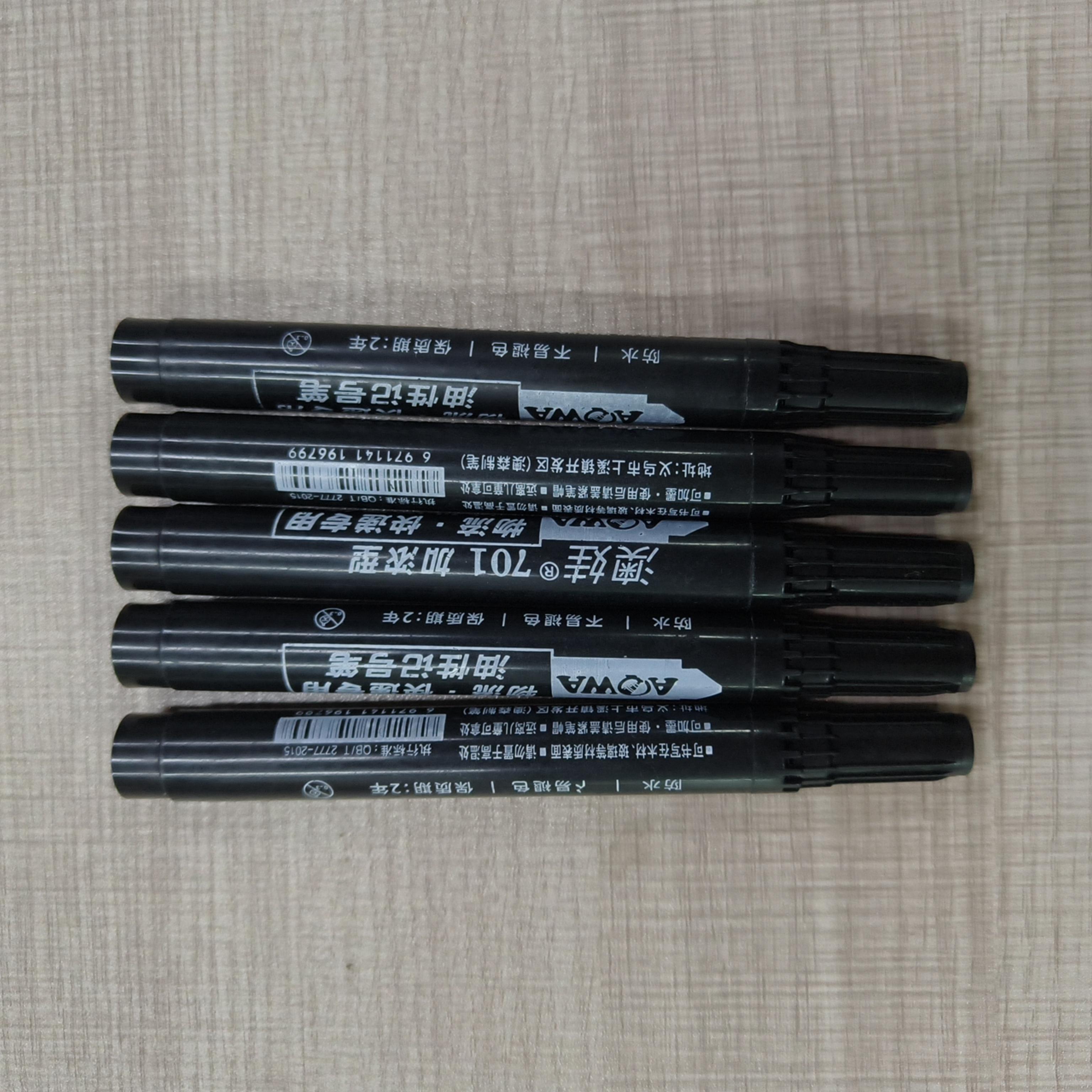 

10 шт. Водонепроницаемые перманентные маркеры, Большая емкость чернил, Черные, На масляной основе, Идеальны для офисного и маркетингового использования