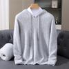 Autumn Winter Men's Clothing Mink Cashmere Knitted Sweater Casual and Loose Large-Sized Hooded Pullover