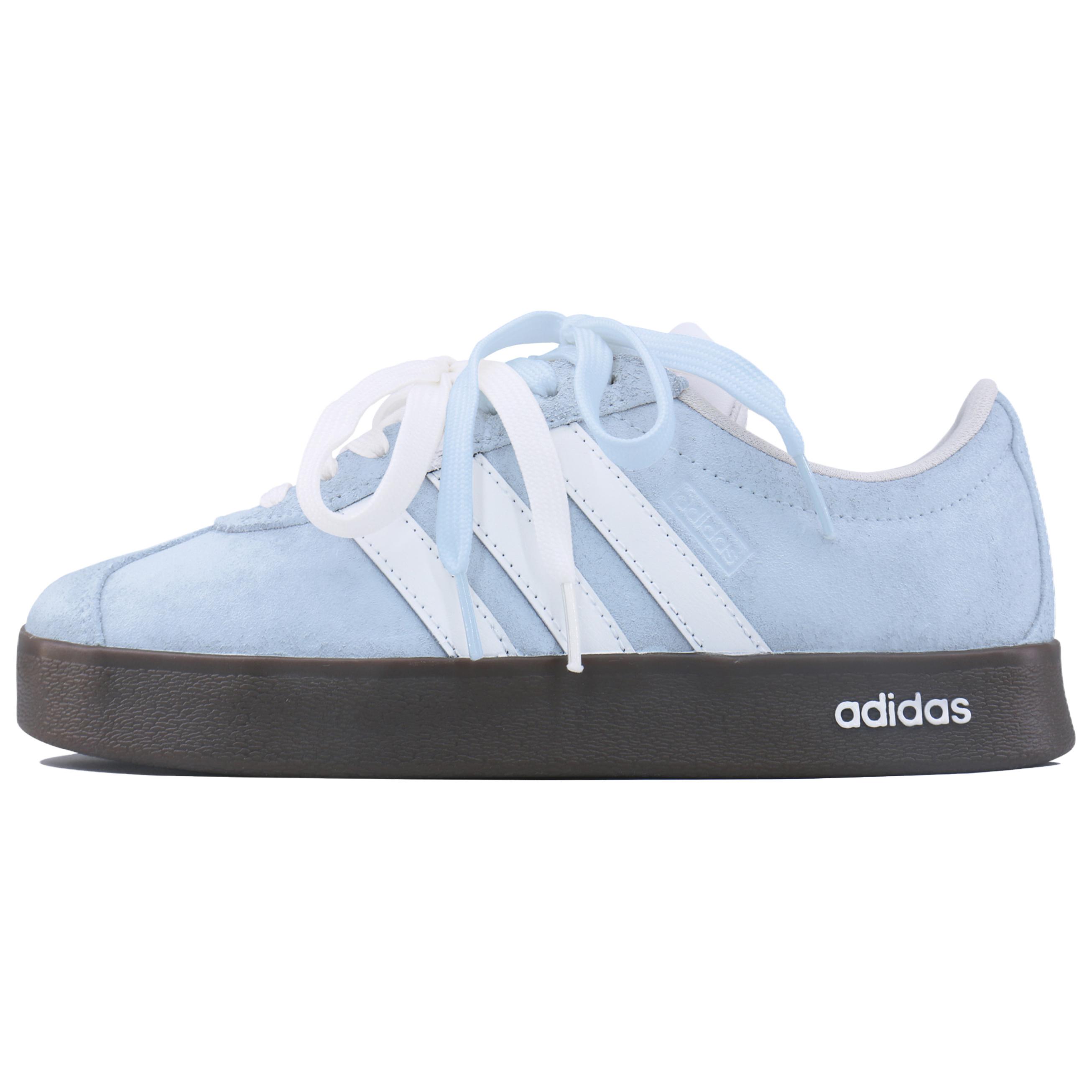 

Adidas VL COURT 2.0 Lifestyle Leather Abrasion Resistant Low top Skateboard Shoes Unisex Sea Salt Blue HQ1802(Team1798-) 36⅔