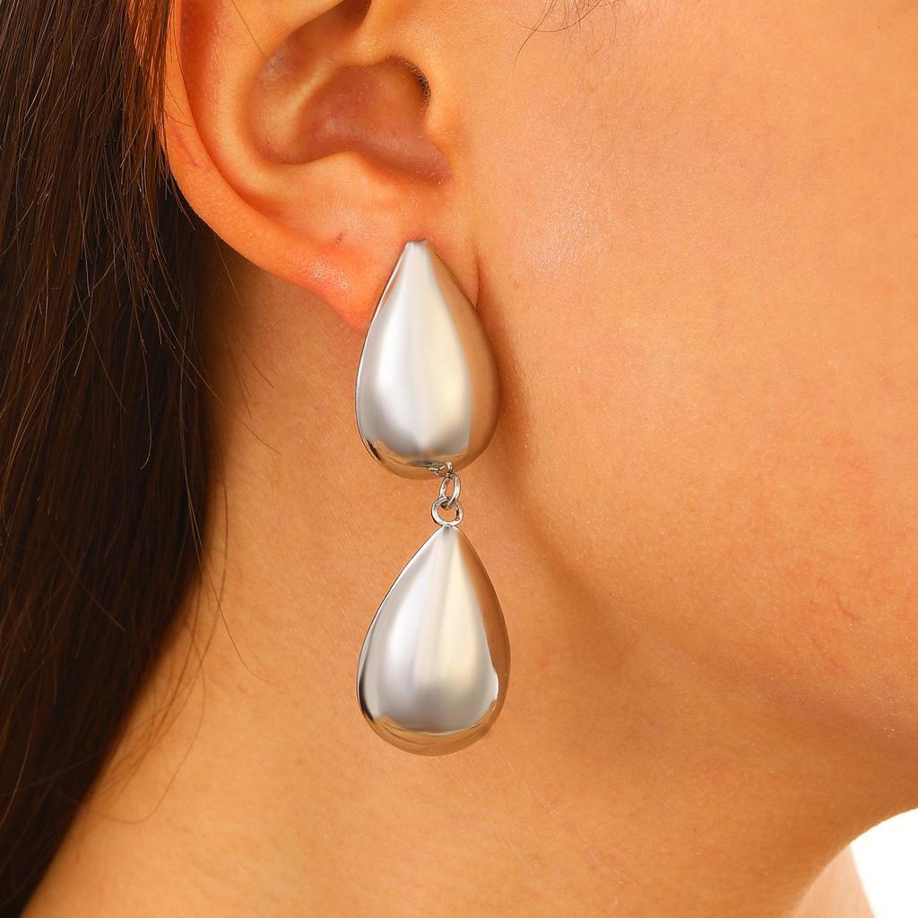Teardrop Stud Earrings: Versatile European & American Fashion for Women