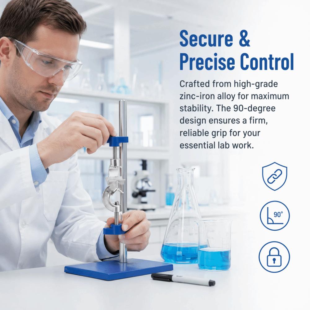 Zinc-iron Alloy Metal Grip Holder Cross Clamp Beaker Holder Lab Stand Clamp  For Lab Retort Stand