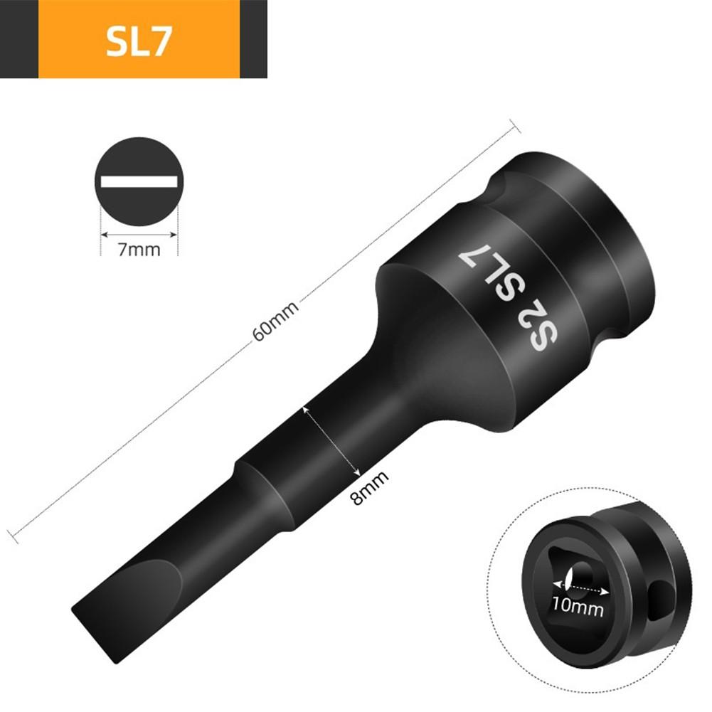 

3/8 Inch (10mm) Socket Adapter 60mm Length Black.1 Pcs