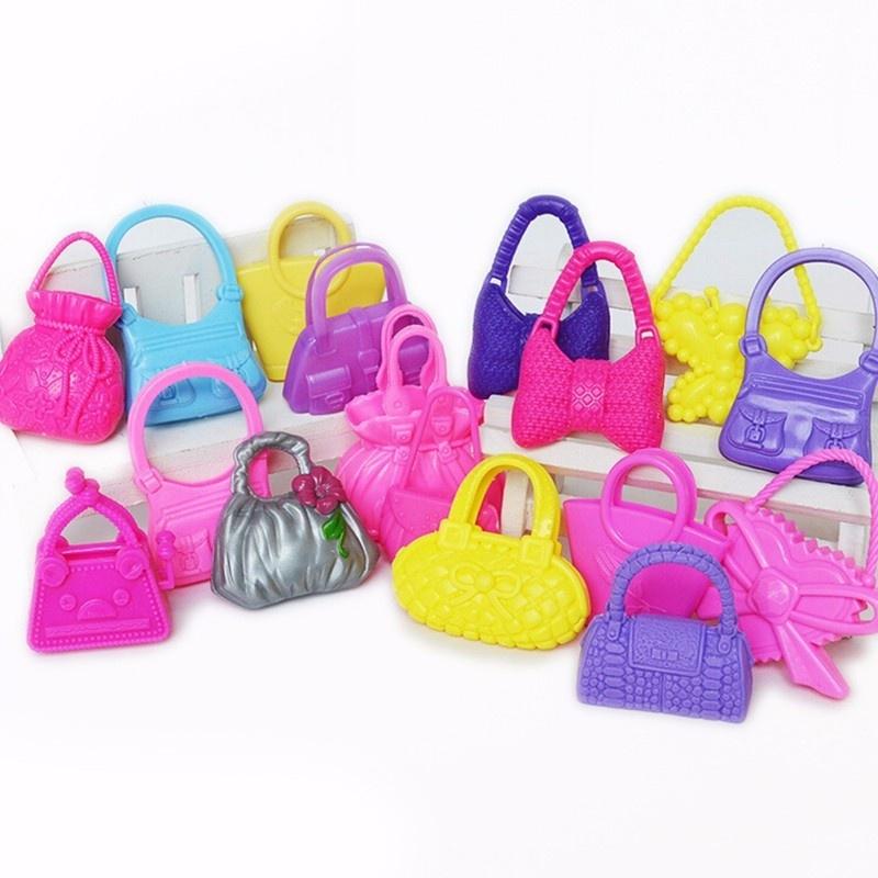 6Pcs Cartoon Prentend Bag Meired Fashion Bag for American Girl Doll of 18 Inch Doll Accessories