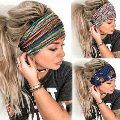 New Personality Printed Yoga Sports Wide Headband Wash Face Ladies Headband Headwear