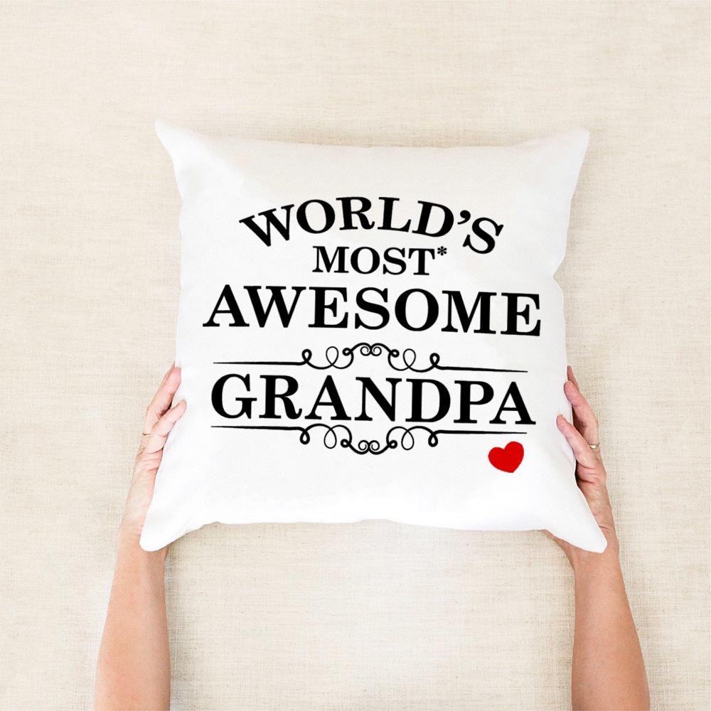 Самый удивительный дедушка в мире Наволочка на День отца Чехол для подушки Украшения для спальни Подарки на новоселье и день рождения 1353₽