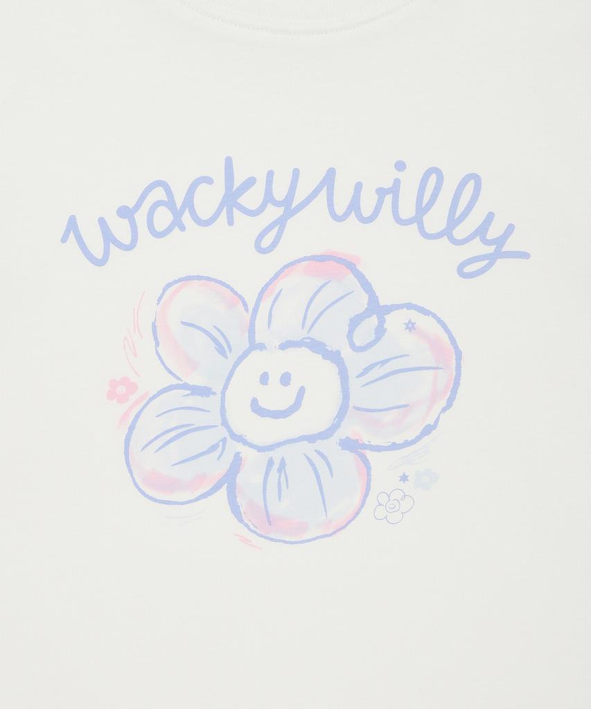 WACKY WILLY [26Ss] Women'S Big Lily Graphic Short Sleeve T-Shirt White