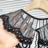 Hollow Embroidered Lace Fake Collar, Lace Decorative Collar Women'S Versatile Small Outer Exquisite Small Shawl Diy Accessories