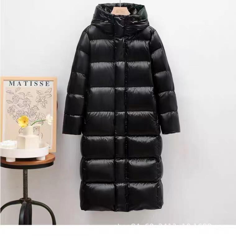 

Межсезонный пуховик из черного золота с пятью секциями, ветрозащитный пуховик из белого гусиного пуха, новое женское утолщенное пальто из белого гусиного пуха 2XL