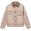 Levis Loose Comfortable Simple Color Block Polo Collar Long Sleeve Denim Jacket Men Jackets Light-Brown 003MK-0001