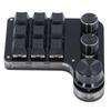 USB Mini Macro Mechanical Gaming Keyboard Programmable 9 Keys 3 Knobs Red Switch RGB LED Onboard