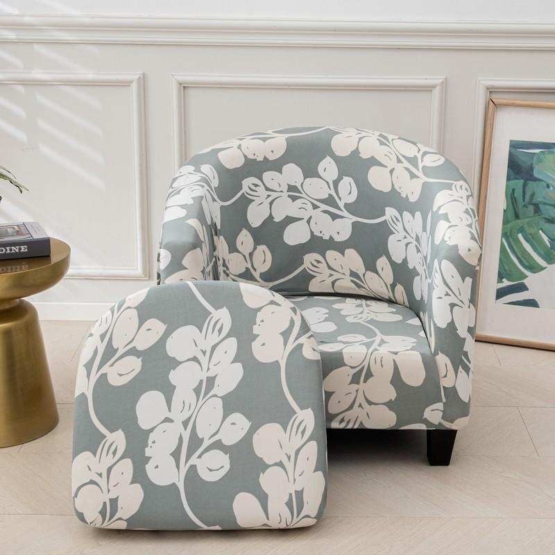 

club chair cover small sofa skins protector single seat 1-seater chair cover arm chair slipcovers for dining room floral printed 1 piece