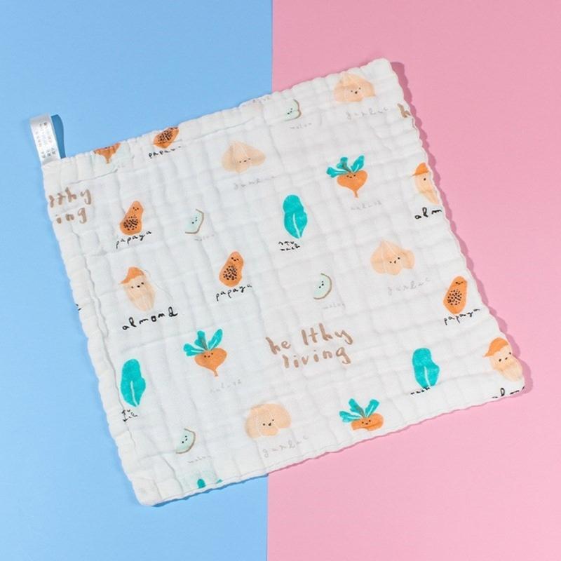 Cotton Baby Burp Cloth Soft and Breathable Newborns Washcloth for Teething Time Gentle Skin Care 30x30cm