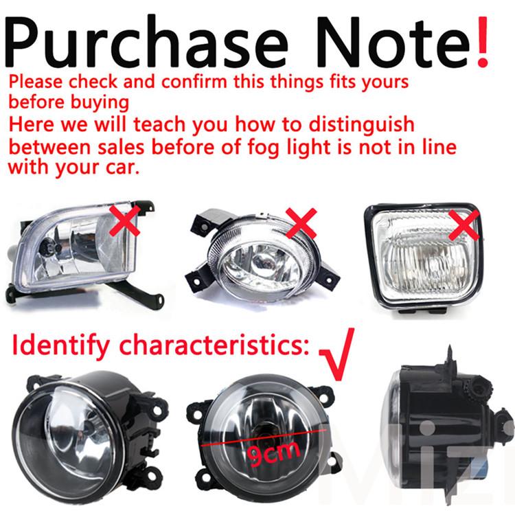 Fog Lights Assembly For Jeep Renegade 2015-2018 Halogen Fog Light Fog Lamp Headlights 55W Front Bumper Light Car Accessories