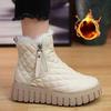 Women's Large Size Soft Sole Winter Warm Anti-slip Fur One Snow Boots Padded Lined Ankle Boots Waterproof Outdoor Sports Cotton Boots