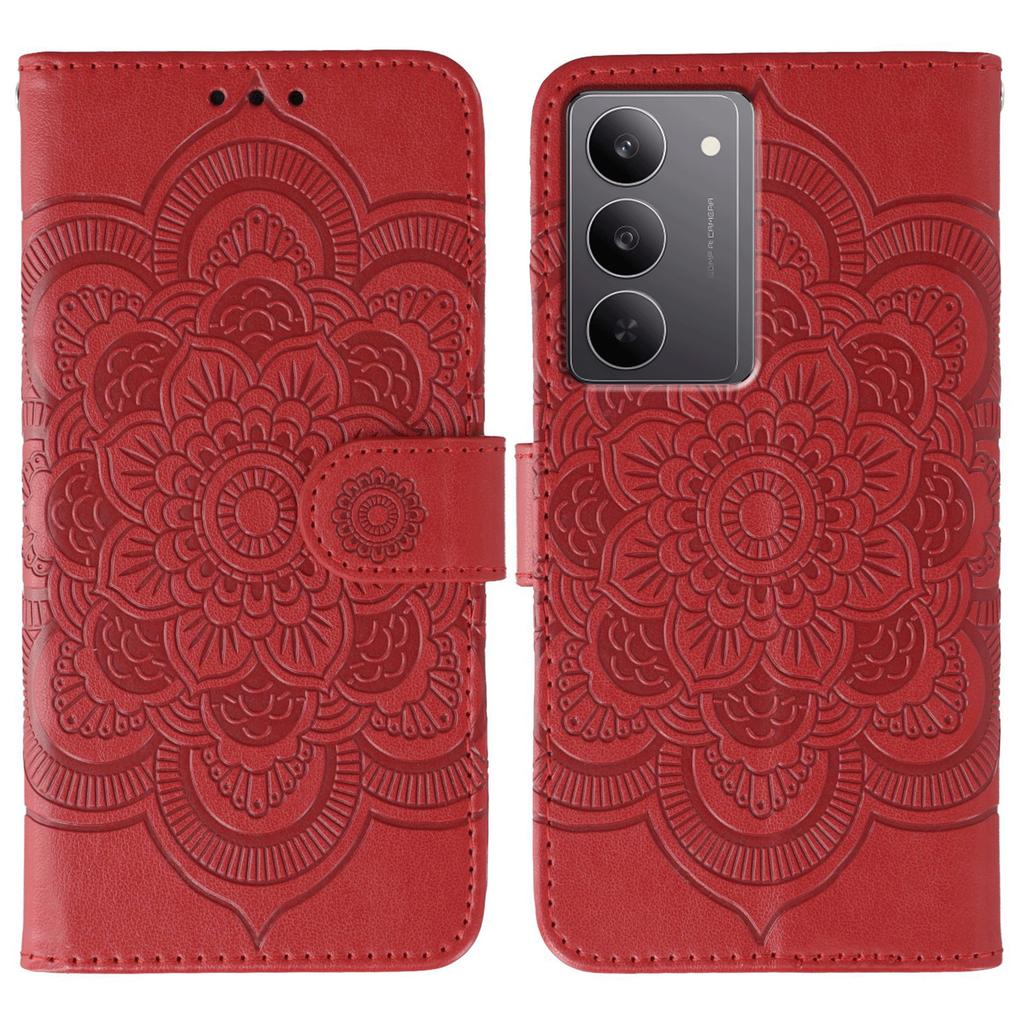 Dla Realme 14x (Indie) Etui 5G Skóra PU Wzór Mandala Portfel Pokrowiec na Telefon