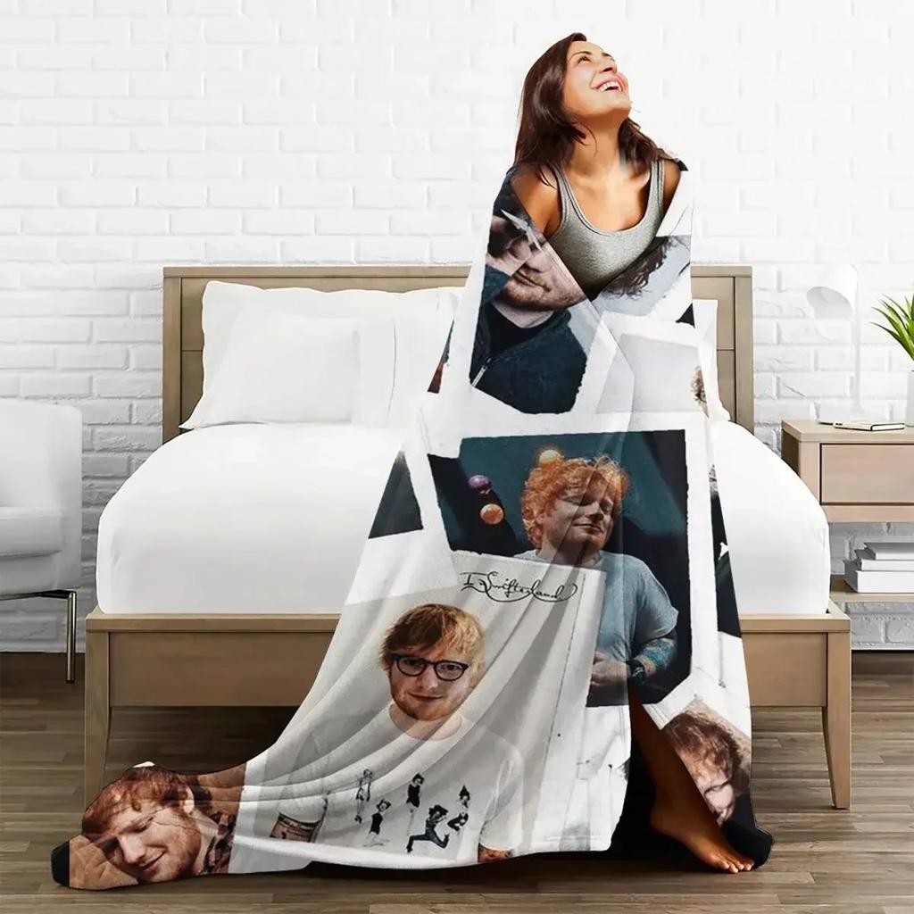 Ed Sheeran Singer Blankets Flannel All Season Multifunction Lightweight Throw Blanket for Home Office Rug Piece