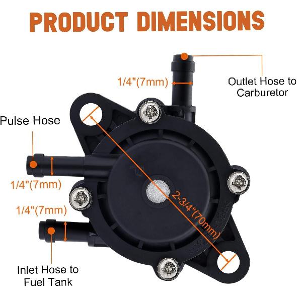 Savior 808656 691034 Fuel Pump For 692313 491922 Kohler 24 393 04-S 24 393 16-S Honda 16700-Z0J-003 Predator 212 Fuel Pump LG808656 M145667 Kawasaki