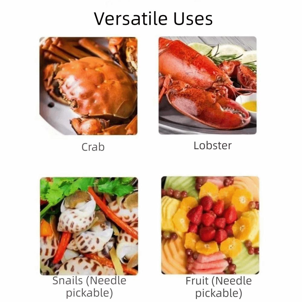 4Pcs Stainless Steel Crab Leg Forks Pick Sets Plastic Lobster Shellers  Kitchen Accessories