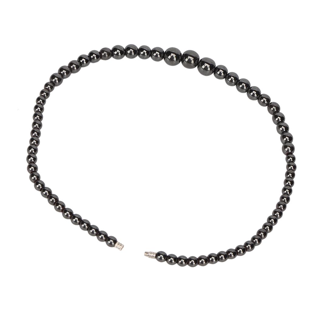 Terahertz Beaded Necklace Men Women Fashionable Purify Fatigue Relief Energy Stone Necklace for Work