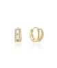 Lloyd Double Line Pavé 10K Gold One-Touch Ring Earrings Lotp2010T