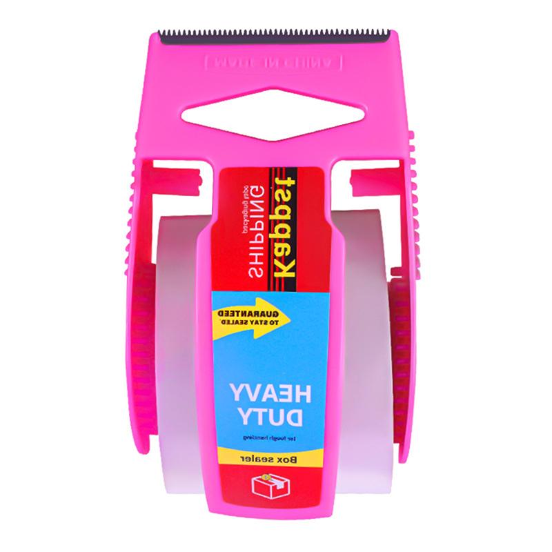 1 Set Transparent Tape Cutter Heavy Duty Packaging Tape With Dispenser For Shipping Clear Packing And Moving Supplies