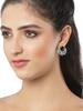 Women's Green American Diamond Stud Earrings, Metal, Cubic Zirconia