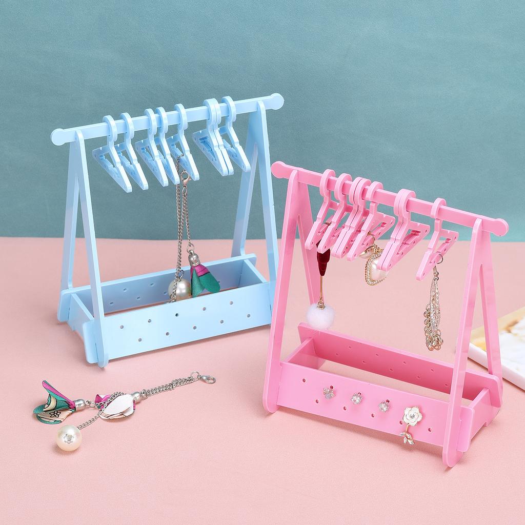 Uxcell Ohrringhalter-Set mit 8 Kleiderbügeln, Acryl-Ohrringhalter Organizer Ständer Rack Ohrring-Displayhalter für Steckerchen