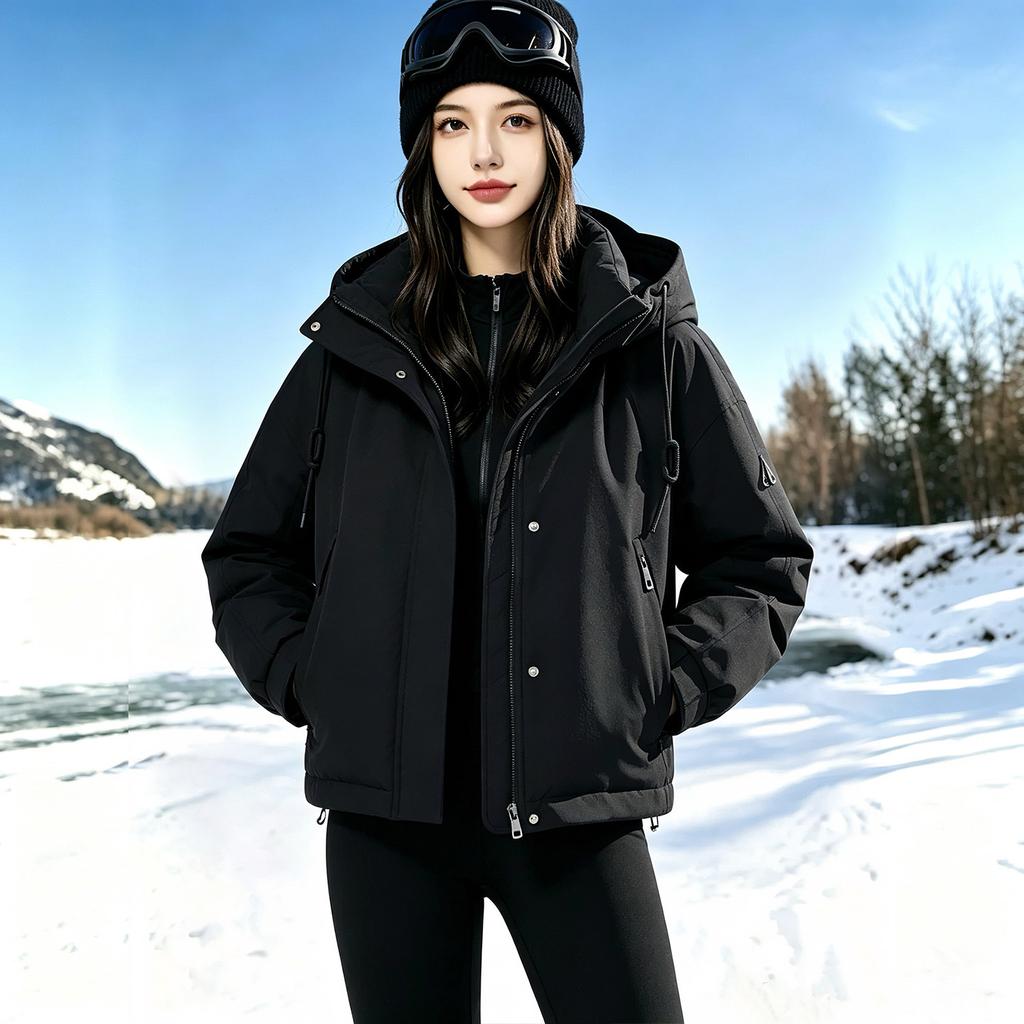 Winter new down cotton-padded clothes women's short hooded thickened warm pie overcome coat fashion cotton-padded jacket
