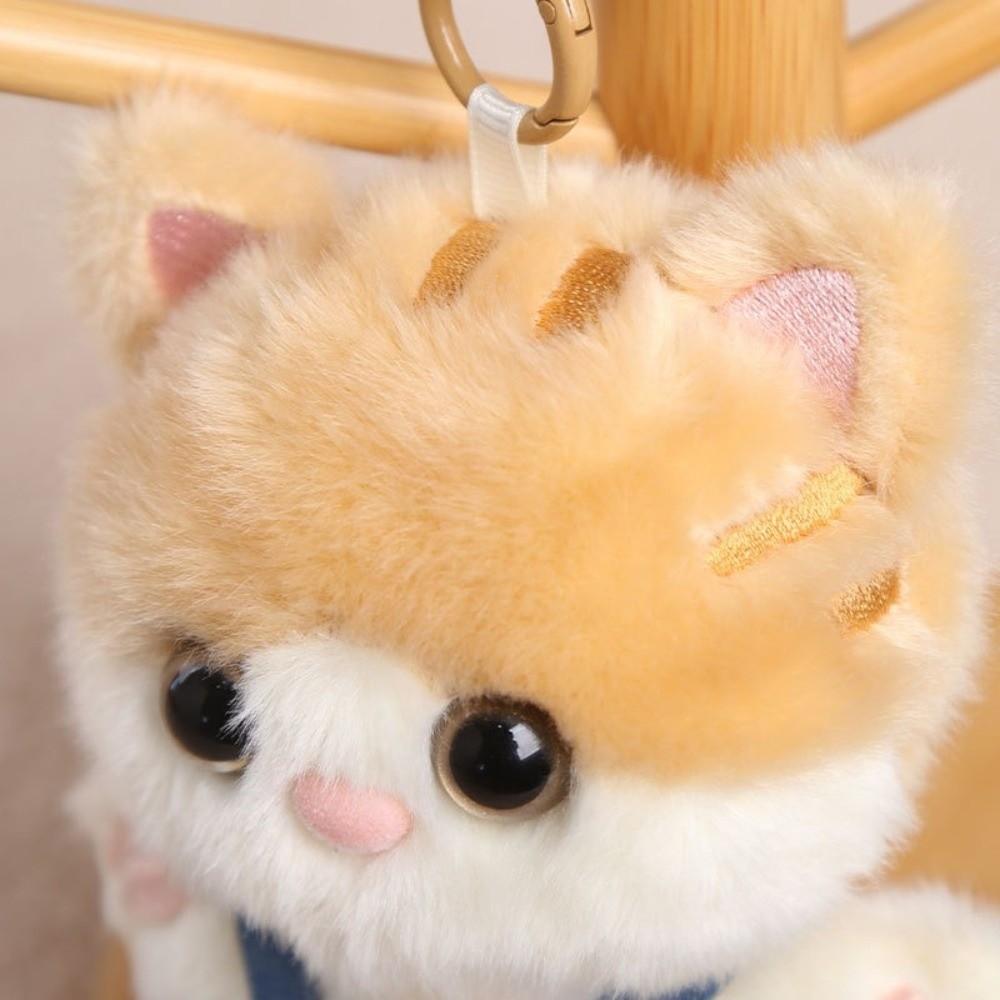 Fluffy Kitten Keychain Decoration Bag Hanging Charm Lovely Cat Plush Pendant Car Decoration