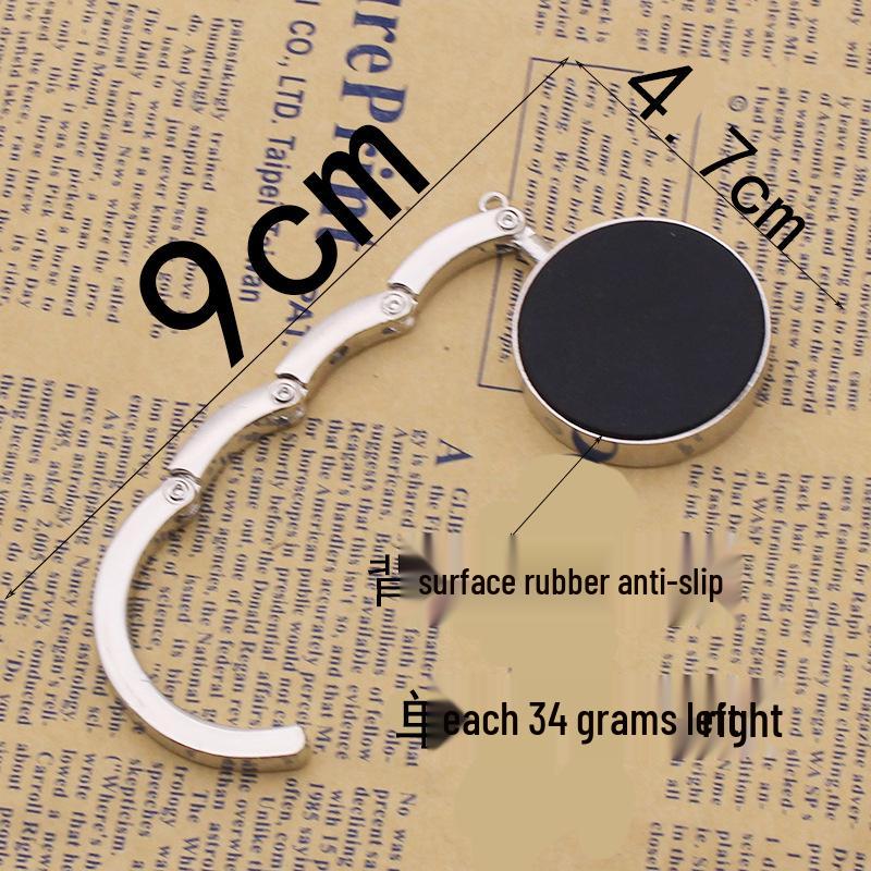 Portable Metal Round Handbag Hook with European and American Style – Customizable Epoxy Logo
