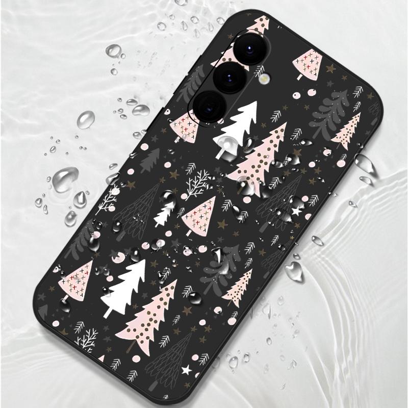 Lanyard Phone Case For Samsung Galaxy A56 A17 A26 A16 A36 A55 A54 A53 A15 S24 S25 FE S25 S22 S23 Ultra Plus Christmas Tree Patterned Cover