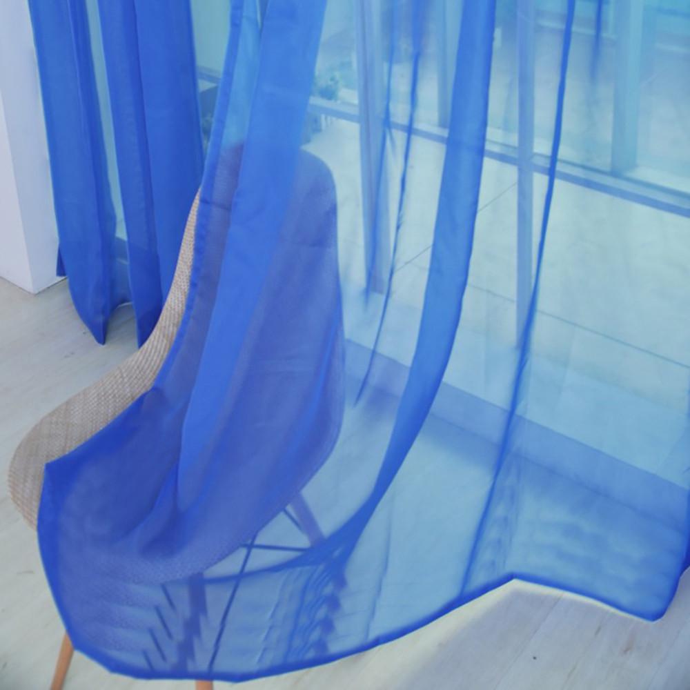 1 PCS  Color Tulle Door Window Curtain Drape Panel Sheer Scarf Valances